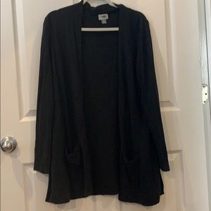 Black old navy open front cardigan xxl
